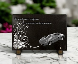 moderne, voiture automobile, Ferrari, granit, fleurs