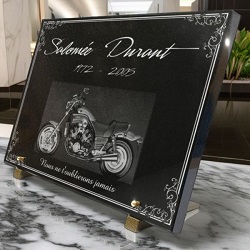 granit, motard moto, bordure décorative