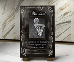 sport, Ballon de basket, panier basketteur, parchemin, granit Ref : 255