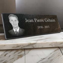 granit à coller, photo portrait, columbarium