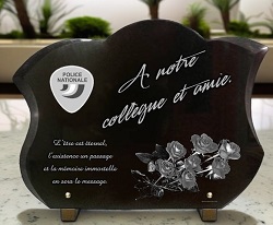 granit marbre, Police, fleurs, bouquet roses Ref : 313