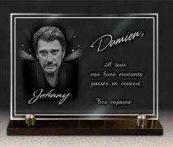 musique, Artiste chanteur, Johnny Hallyday, verre Ref : 379