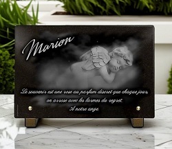 granit marbre, enfant bébé, ange, ciel nuage