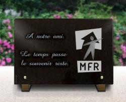 Plaque funéraire granit massif, MFR, association club Ref : 486
