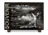 Plaque mortuaire souvenir avec ange, ciel, nuages, rayons de soleil et texte personnalisables (2)
