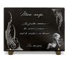 Plaque funeraire avec ange et décor floral pour personnalisation en ligne (2)