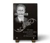 Plaque funéraire avec photo portrait du défunt, fleurs et texte à personnaliser (2)