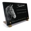 Plaque mortuaire cheval en granit gravé à personnaliser (2)
