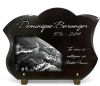 Plaque tombale astronomie avec vue de la terre. Granit gravé à personnaliser (2)