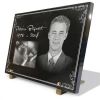 Plaque tombale avec photo, boules de billard et bordure. En granit à personnaliser (2)