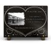 Plaque mortuaire pour routier chauffeur avec camions poids lourds, coeurs et textes à personnaliser (2)