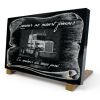 Plaque funéraire personnalisable camion américain pour chauffeur routier en granit gravé (2)