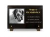 Plaque funéraire pour chasseur avec chien de chasse, dorure, en granit gravé à personnaliser (2)