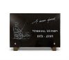 Plaque funéraire pêcheur à la ligne en granit massif gravé, à personnaliser (2)