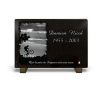 Plaque funéraire en granit avec cycliste VTT, texte à personnaliser (2)