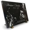 Plaque funéraire d'art, cyclisme, fleurs modernes, gravure personnalisée sur granit (2)