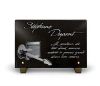 Plaque mortuaire personnalisable avec guitare électrique et ampli (2)