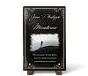 Plaque funéraire personnalisée marathon, course à pied, bordure déco et textes (2)