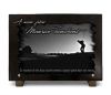 Plaque funéraire personnalisable avec golfeur, coucher de soleil et texte (2)