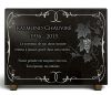 Plaque funéraire personnalisable, vigne et raisin pour vigneron, gravure sur granit (2)