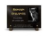 Plaque funéraire personnalisée en granit avec chat et dorure (2)