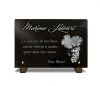 Plaque funéraire personnalisée en granit avec vigne, grappe de raisin pour viticulteur (2)