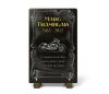 Plaque funéraire avec moto, parchemin et texte doré en gravure sur granit à personnaliser (2)