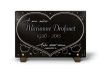 Plaque funéraire coeur en granit gravé à personnaliser (2)