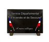 Plaque funéraire pour pompier avec drapeau tricolore et texte à personnaliser (2)