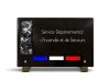 Plaque funéraire avec gravure sapeur pompier, drapeau et texte à personnaliser (2)
