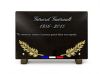 Plaque commémorative avec palme dorée, drapeau militaire tricolore et textes à personnaliser (2)