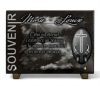 Plaque funéraire personnalisable avec rayons soleil et nuages, croix chrétienne et texte (2)