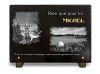 Plaque tombale personnalisée avec golf, photo et fleurs sur granit gravé personnalisable (2)