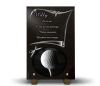 Plaque funéraire personnalisable en granit avec balle de golf, parchemin et ruban (2)