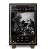 Plaque funéraire personnalisée avec chasse à courre, textes et bordure décorative (2)