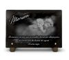 Plaque funéraire pour enfant et bébé avec ange qui dort dans les nuages, Gravure sur granit personnalisable (2)
