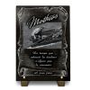 Plaque mortuaire jardinier fleuriste en granit gravé avec texte et parchemin personnalisable (2)