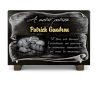 Plaque funéraire thème boulanger avec des pains et brioches. Gravure sur granit personnalisable (2)
