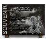 Plaque funéraire personnalisée avec Ange, rayons de soleil pour enfant bébé en granit gravé (2)