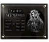 Plaque funéraire à visser avec Sainte Vierge marie et textes gravés sur granit et personnalisables (2)