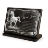 Plaque funéraire cheval en granit gravé sur socle avec gravure à personnaliser (2)