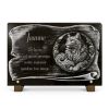 Plaque mortuaire en granit avec parchemin, chat et texte à personnaliser (2)