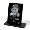 Plaque funéraire avec photo en granit gravé sur socle avec personnalisation en ligne (2)