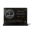 Plaque mortuaire Arbre de vie sur granit et socle. Texte personnalisable (2)
