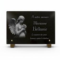 Plaque funéraire ange en granit 20x30 cm (2)