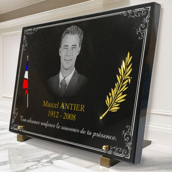 Plaque Funéraire Militaire ou Ancien Combattant