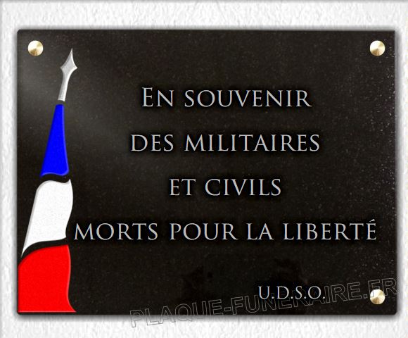 Plaque commémorative anciens combattants militaire