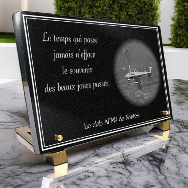 Plaque funéraire Aviation, avions. A personnaliser