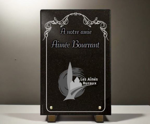 Plaque funéraire Aînés ruraux et retraités