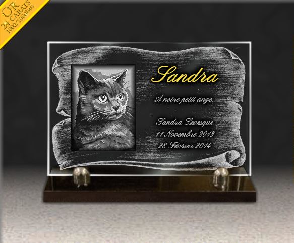 Plaque commémorative pour chien et chat